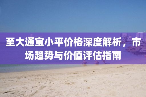 至大通寶小平價格深度解析，市場趨勢與價值評估指南