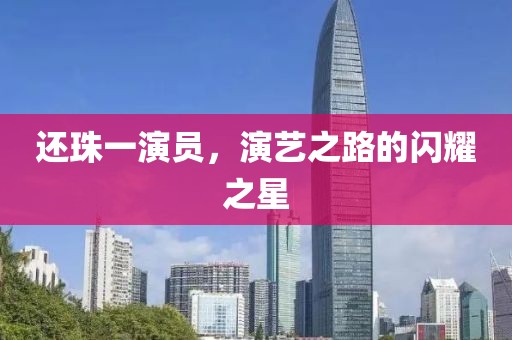 還珠一演員，演藝之路的閃耀之星