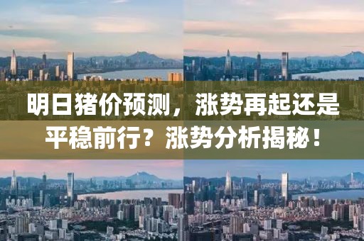 明日豬價預(yù)測，漲勢再起還是平穩(wěn)前行？漲勢分析揭秘！