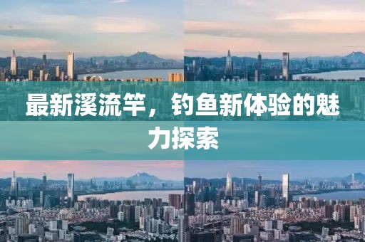 最新溪流竿，釣魚新體驗的魅力探索