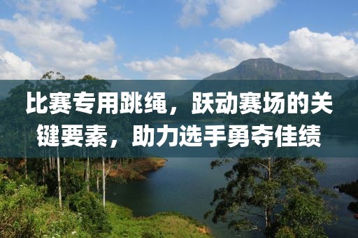 比賽專用跳繩，躍動(dòng)賽場的關(guān)鍵要素，助力選手勇奪佳績