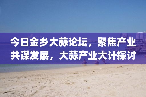 今日金鄉(xiāng)大蒜論壇，聚焦產(chǎn)業(yè)共謀發(fā)展，大蒜產(chǎn)業(yè)大計(jì)探討