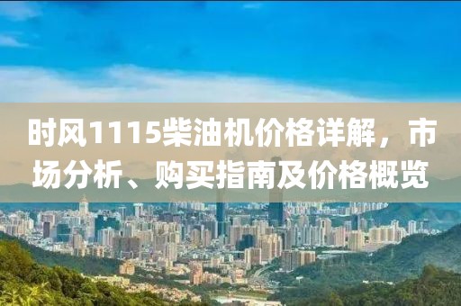 時風(fēng)1115柴油機(jī)價格詳解，市場分析、購買指南及價格概覽