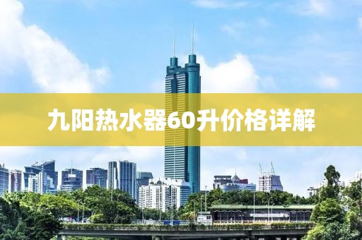 九陽熱水器60升價格詳解