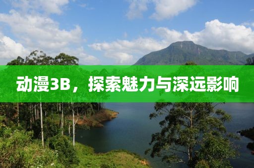 動漫3B，探索魅力與深遠影響