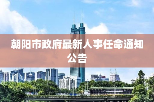 朝陽(yáng)市政府最新人事任命通知公告