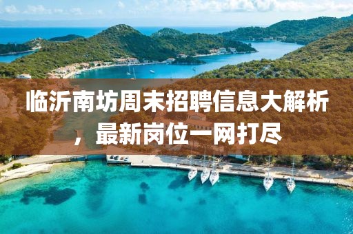 臨沂南坊周末招聘信息大解析，最新崗位一網(wǎng)打盡