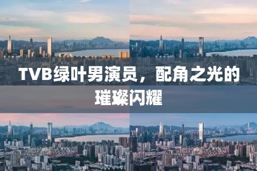 TVB綠葉男演員，配角之光的璀璨閃耀