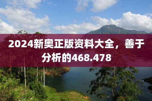 2024新奧正版資料大全，善于分析的468.478