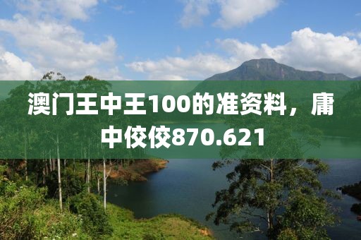 澳門王中王100的準資料，庸中佼佼870.621