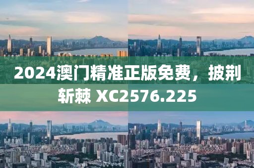 2024澳門精準(zhǔn)正版免費(fèi)，披荊斬棘 XC2576.225