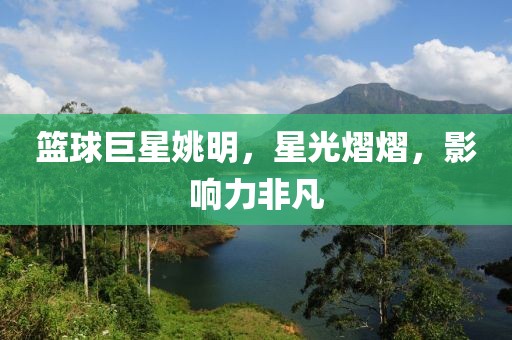 籃球巨星姚明，星光熠熠，影響力非凡